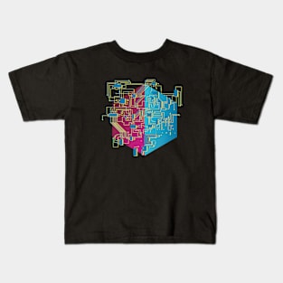 Futuristic Geometrical Design Kids T-Shirt